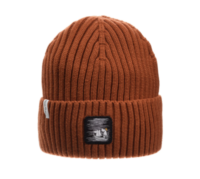 Moomin Wintermütze orange für Erwachsene mit Moomin Aufnäher Moomin Wintermütze orange für Erwachsene mit Moomin Aufnäher