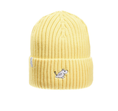 Moomin Wintermütze yellow für Erwachsene mit Moomin Stickerei