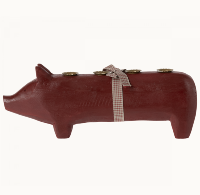Maileg Holzschwein - groß | rot