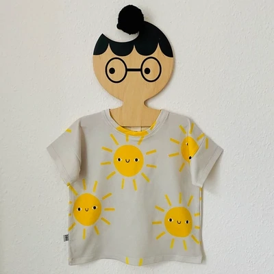 Oversize Shirt mit Sonnenprint