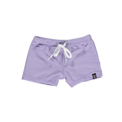 Ribbed Swim Short - UV-Badeshort in Lavender
