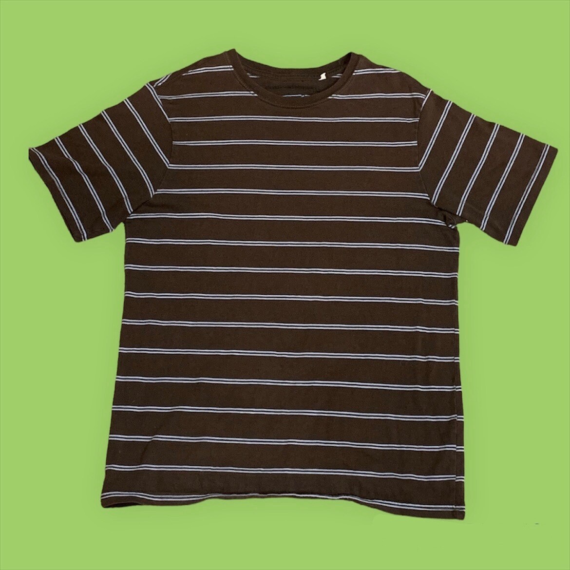 Brown &amp; Blue Striped Tee