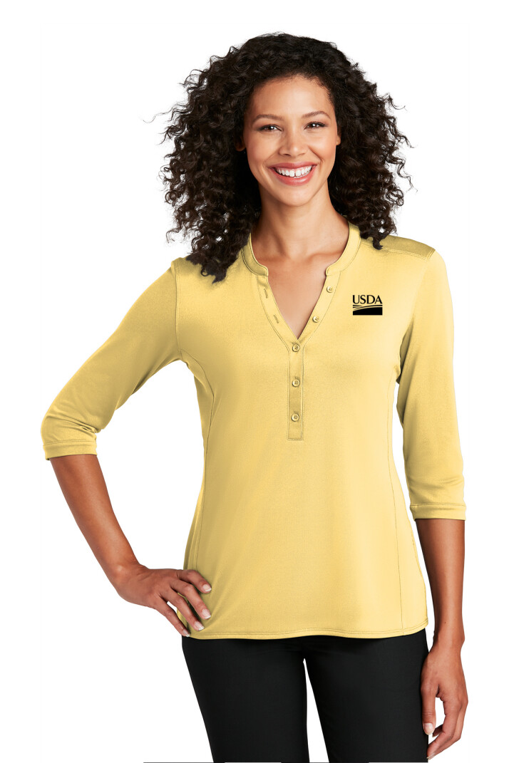 Ladies UV Choice Pique Henley Custom 