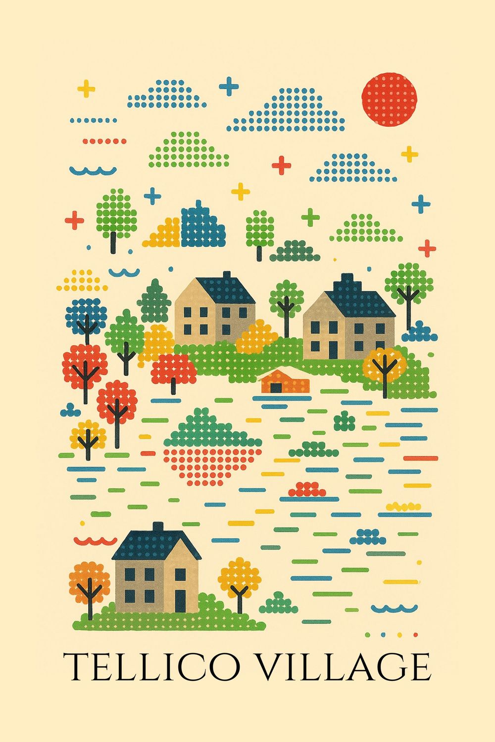 Tellico Needlepoint Postcard Set