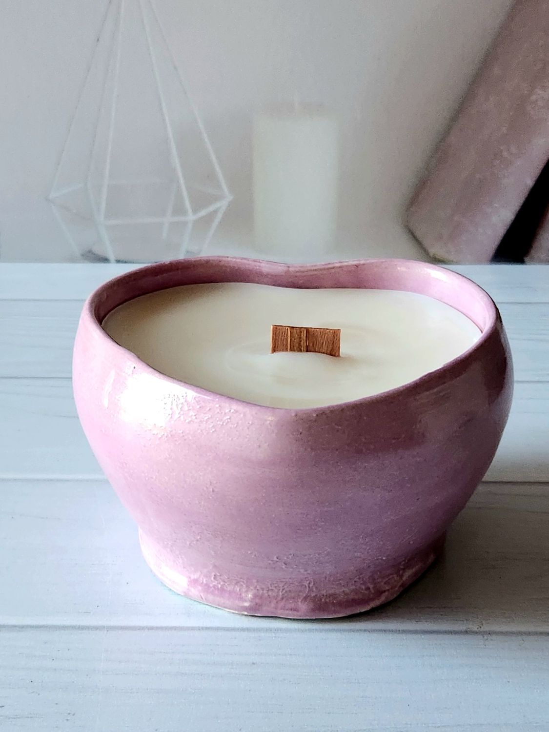 Hand Poured Candle in Pottery from Art in the Barn