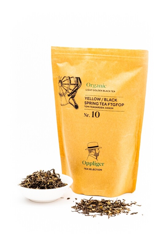 Nr.10 YELLOW/BLACK Spring Tea FTGFOP, Sikkim, Rimpocha (fairtrade) 80g