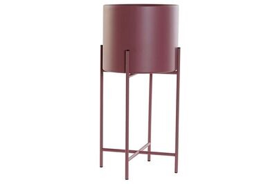 MACETERO METÁLICO MAGENTA CON SOPORTE