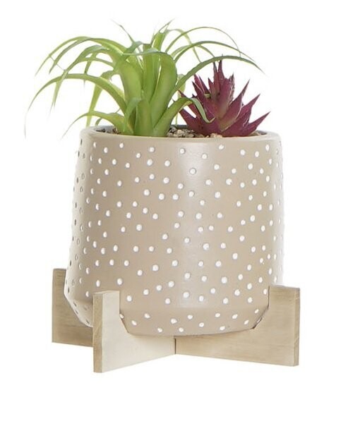 PLANTA ARTIFICIAL CON MACETA MARRÓN