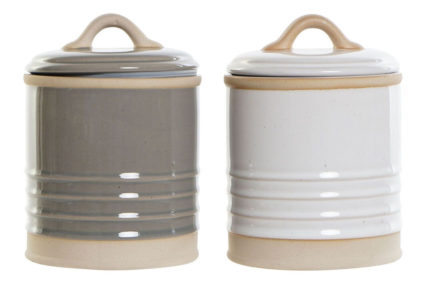 BOTE PORCELANA GRIS HERMÉTICO