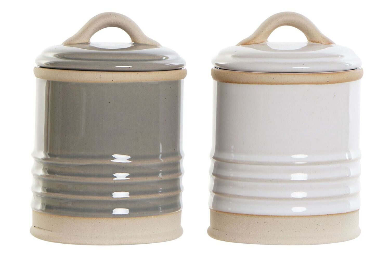 BOTE PORCELANA GRIS HERMÉTICO