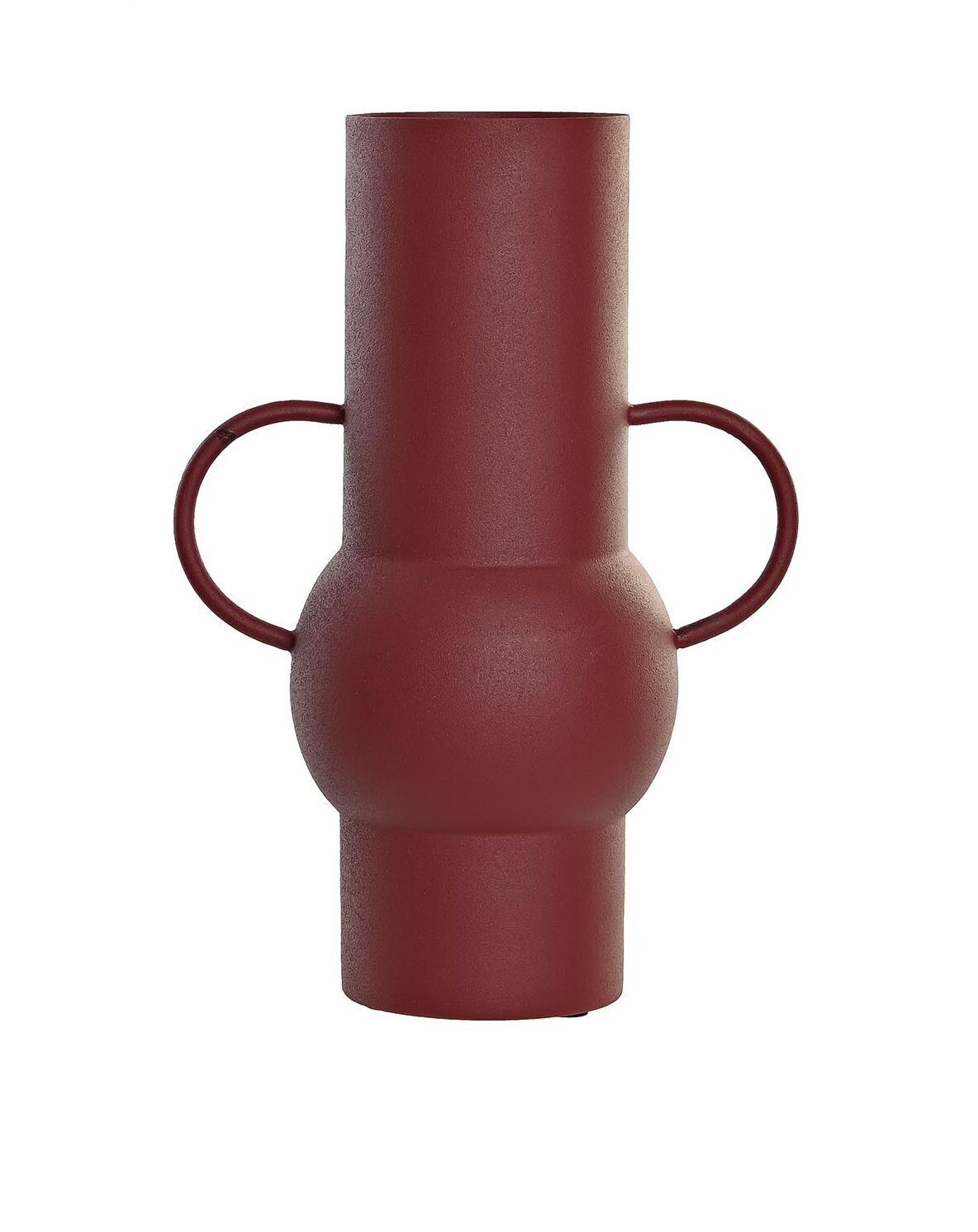 JARRÓN ALUMINIO ASAS ROJO TERRACOTA