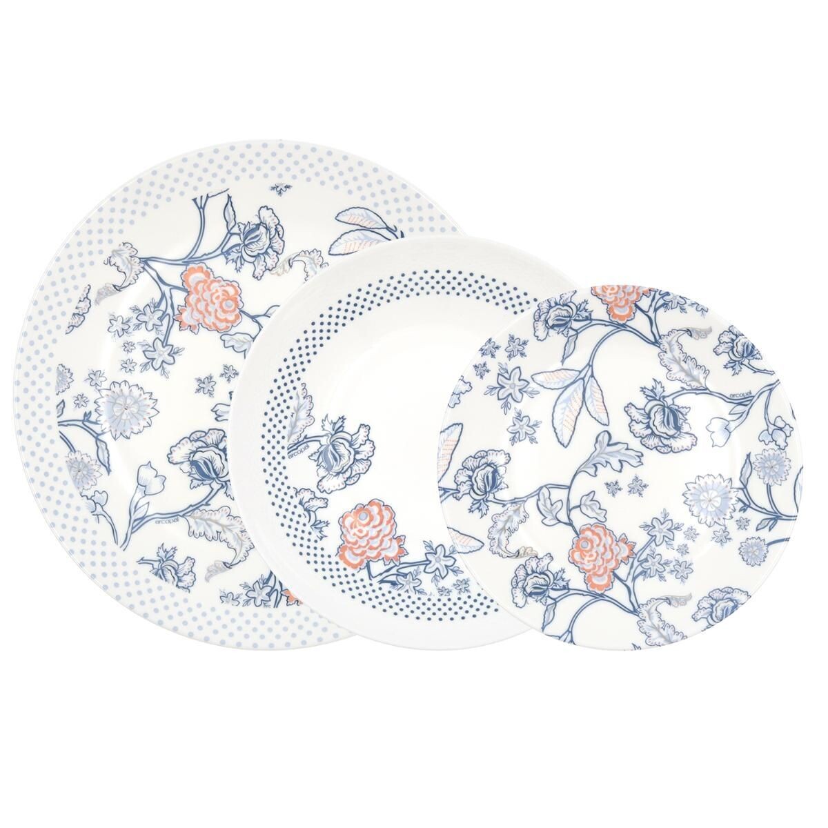 VAJILLA 12 PIEZAS THELMA BLUE