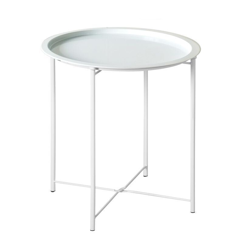 MESITA AUXILIAR METAL BLANCO