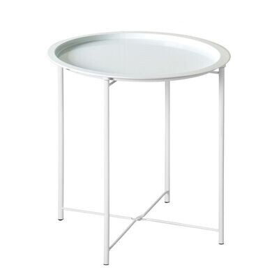 MESITA AUXILIAR METAL BLANCO