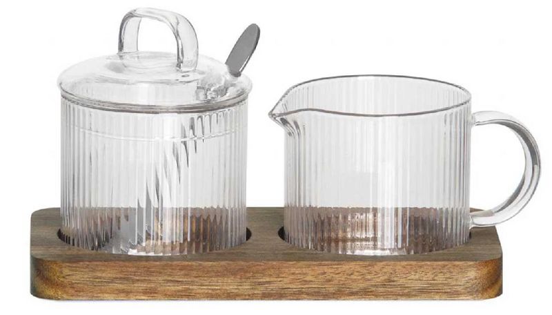 SET AZUCAR LECHE VIDRIO ACACIA