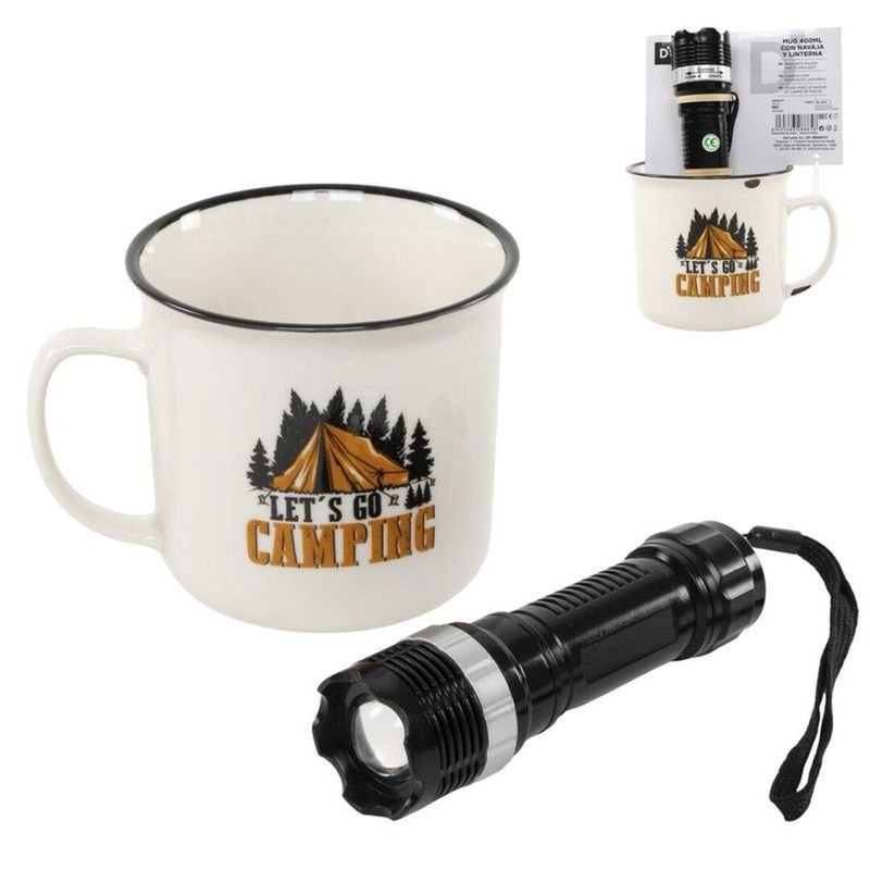 TAZA CAMPING CON LINTERNA  400ML