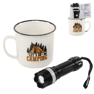 TAZA CAMPING CON LINTERNA  400ML