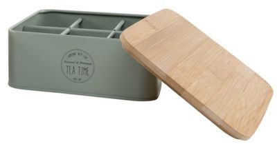 CAJA DE TE METAL VERDE