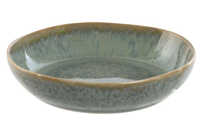PLATO HONDO GRES ESMALTADO TURQUESA