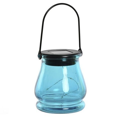 LAMPARA SOLAR LED  EXTERIOR AZUL