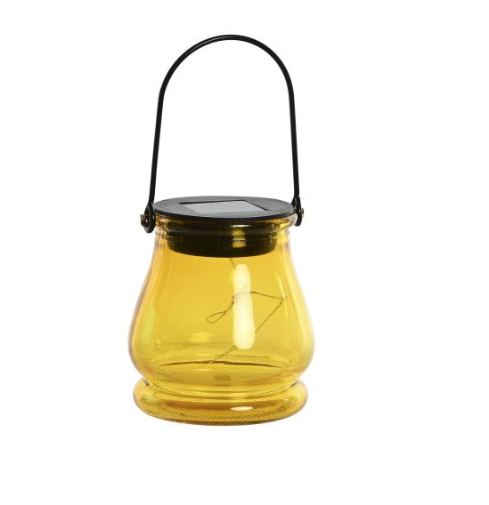 LAMPARA SOLAR LED  EXTERIOR AMARILLO