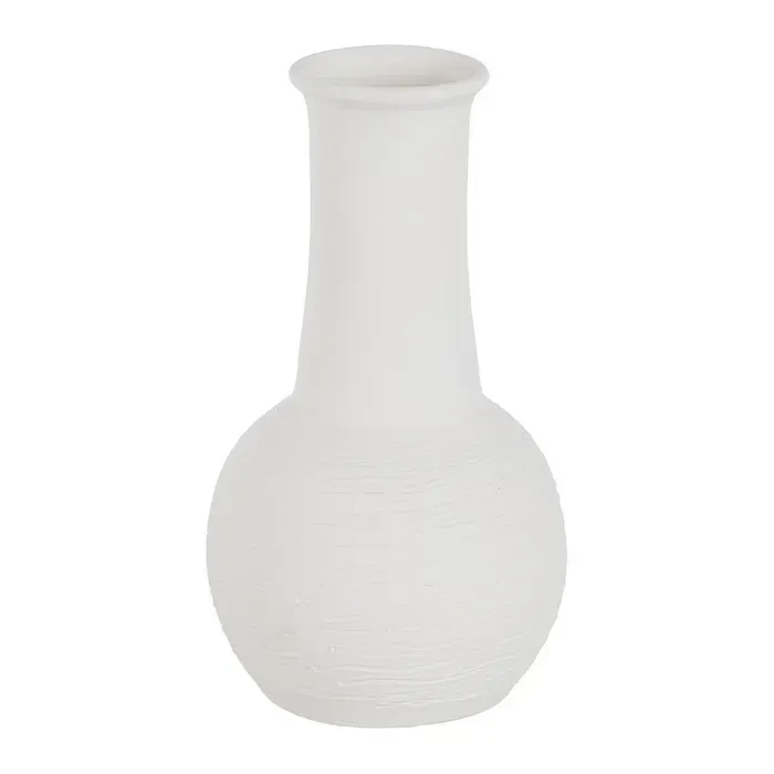 JARRÓN BLANCO BARRO CUELLO LARGO