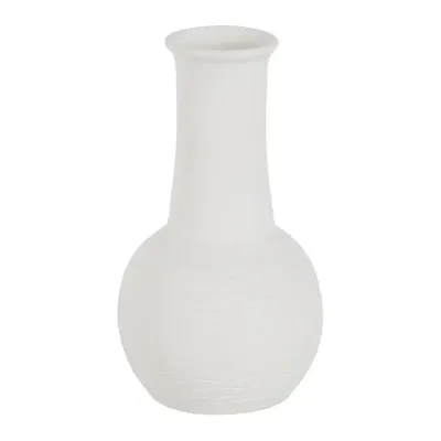 JARRÓN BLANCO BARRO CUELLO LARGO