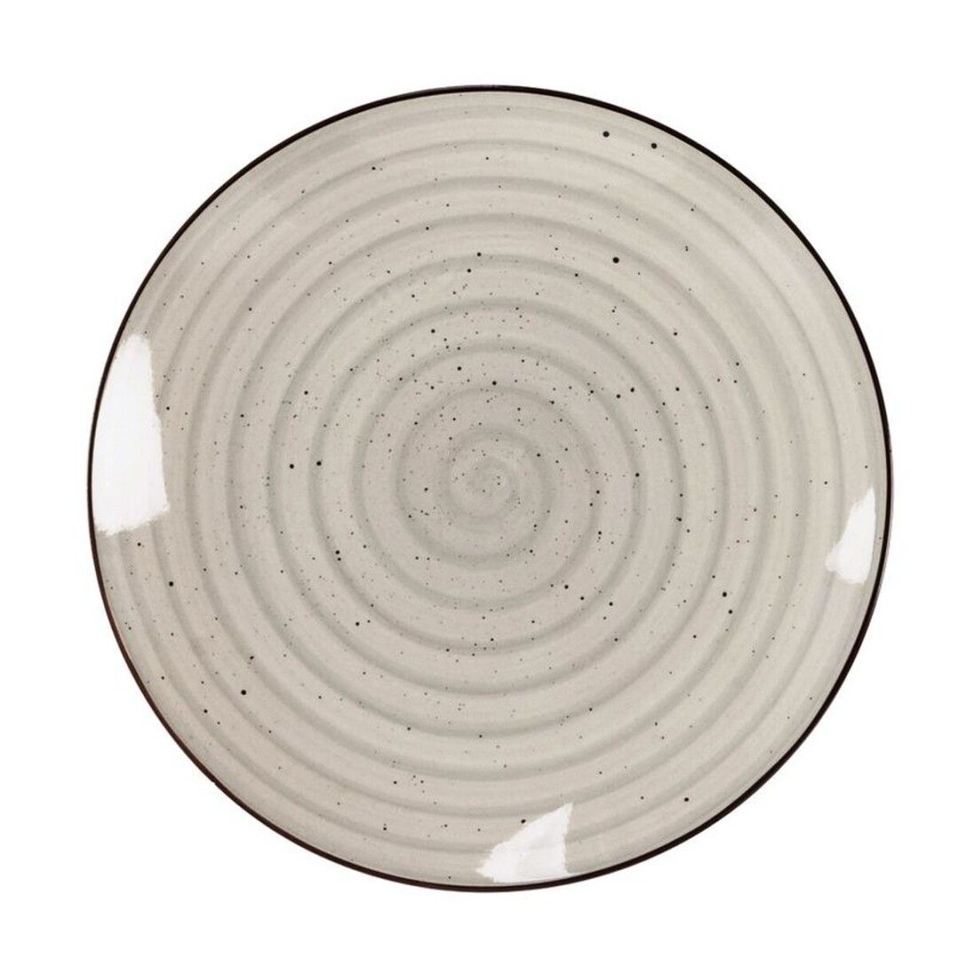 PLATO LLANO ESPIRAL GRIS
