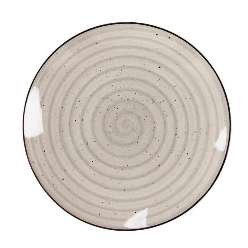 PLATO LLANO ESPIRAL GRIS