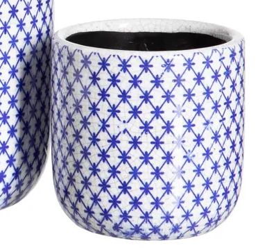 MACETERO DECORACIÓN AZUL PEQUEÑO