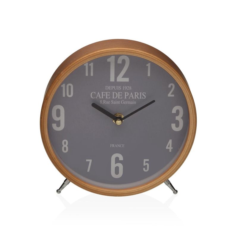 RELOJ DE MESA GRIS