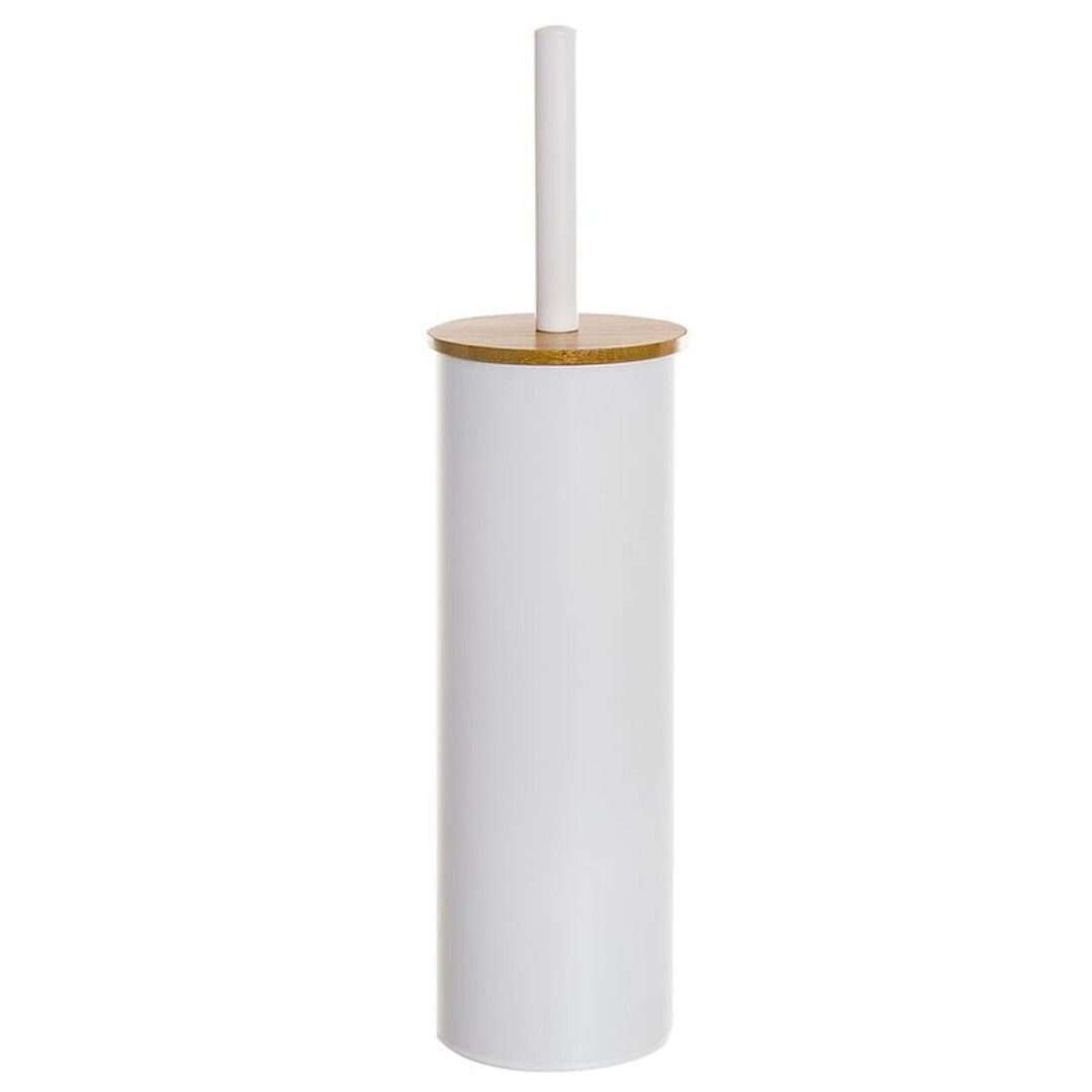 ESCOBILLERO TAPA BAMBU BLANCO