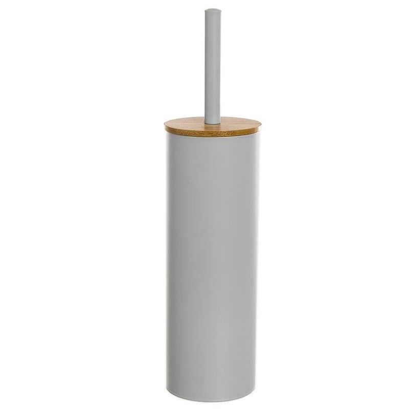 ESCOBILLERO TAPA BAMBU GRIS