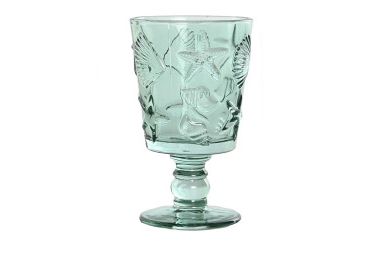 COPA CRISTAL RELIEVE CONCHAS TURQUESA