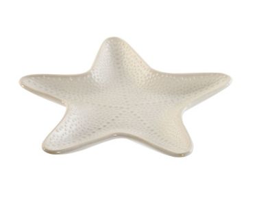 PLATO ESTRELLA DE MAR BLANCO
