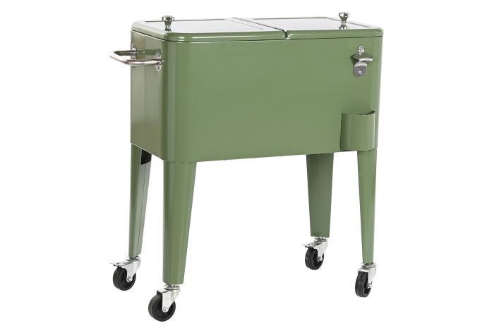 NEVERA CON RUEDAS VERDE MUSGO