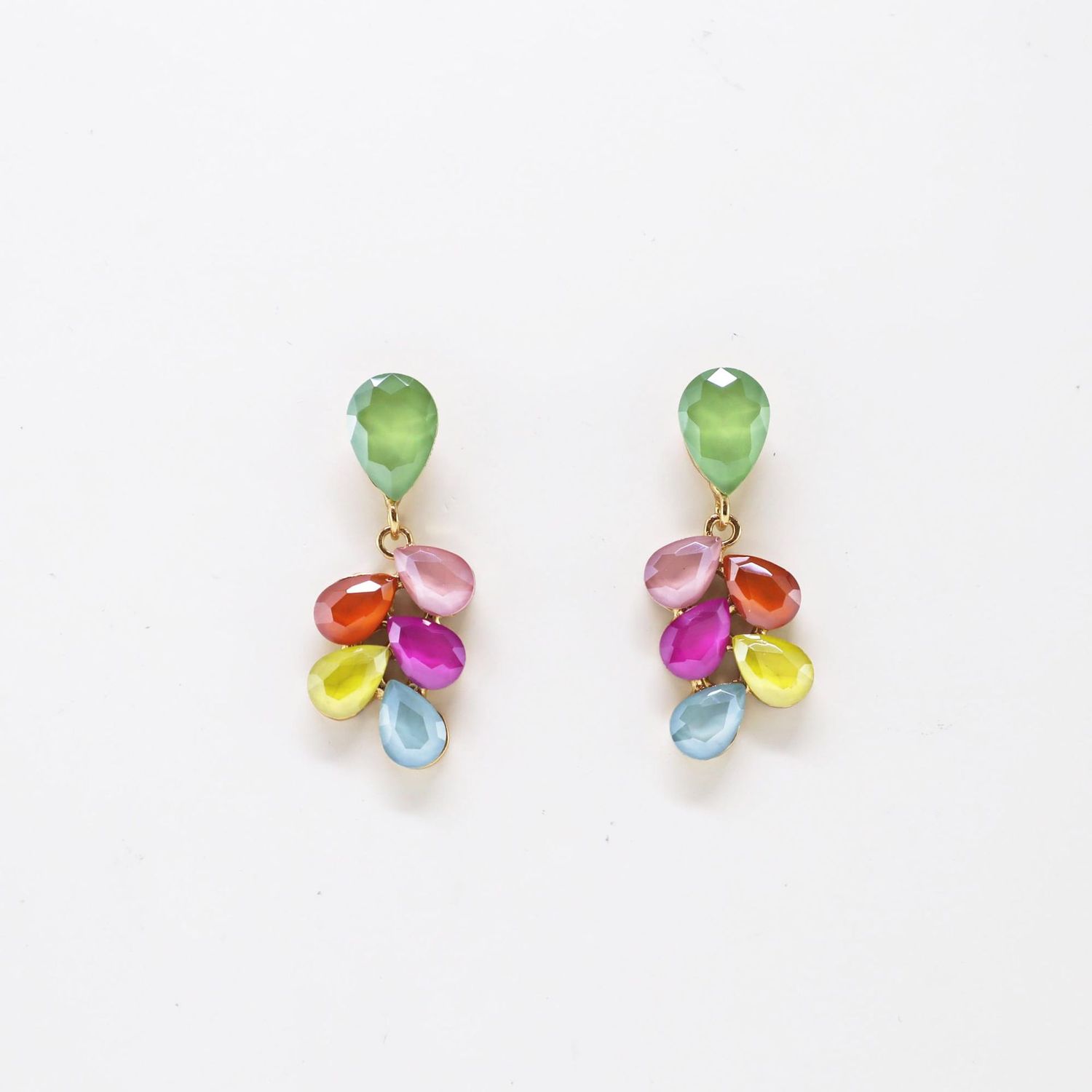 PENDIENTES PIEDRAS MULTICOLOR