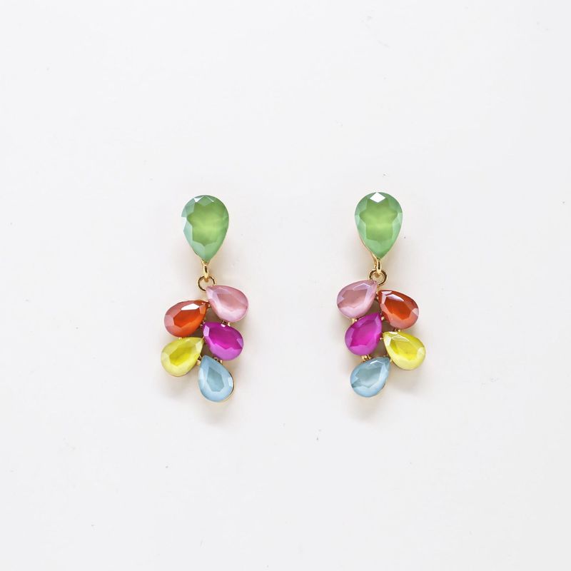 PENDIENTES PIEDRAS MULTICOLOR