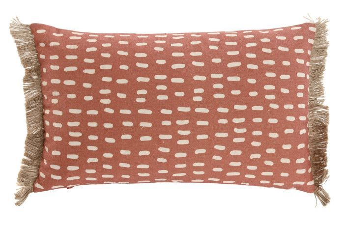 COJIN TERRACOTA Y BEIGE