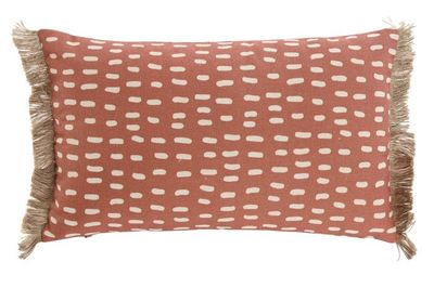 COJIN TERRACOTA Y BEIGE