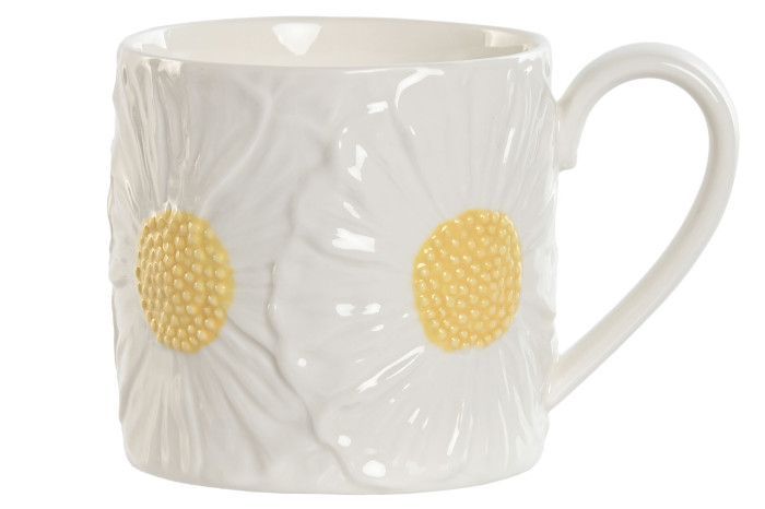TAZA MARGARITAS BLANCA