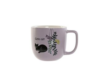 TAZA GATOS Y PLANTA 410ML