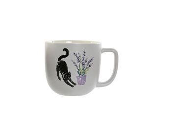 TAZA GATOS Y PLANTA 410ML