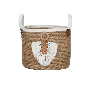 CESTA CON ABALORIO MEDIANA