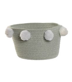CESTA POMPONES VERDE
