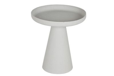 MESITA AUXILIAR METAL  RUGOSO BEIGE
