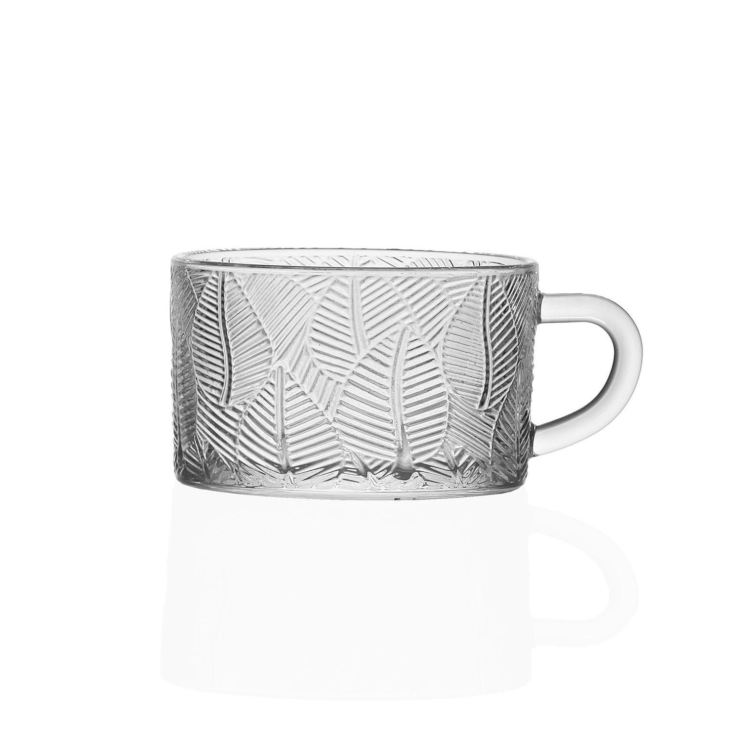TAZA CRISTAL HOJAS