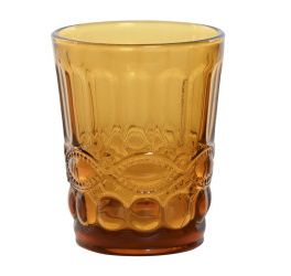 VASO CRISTAL RELIEVE AMBAR