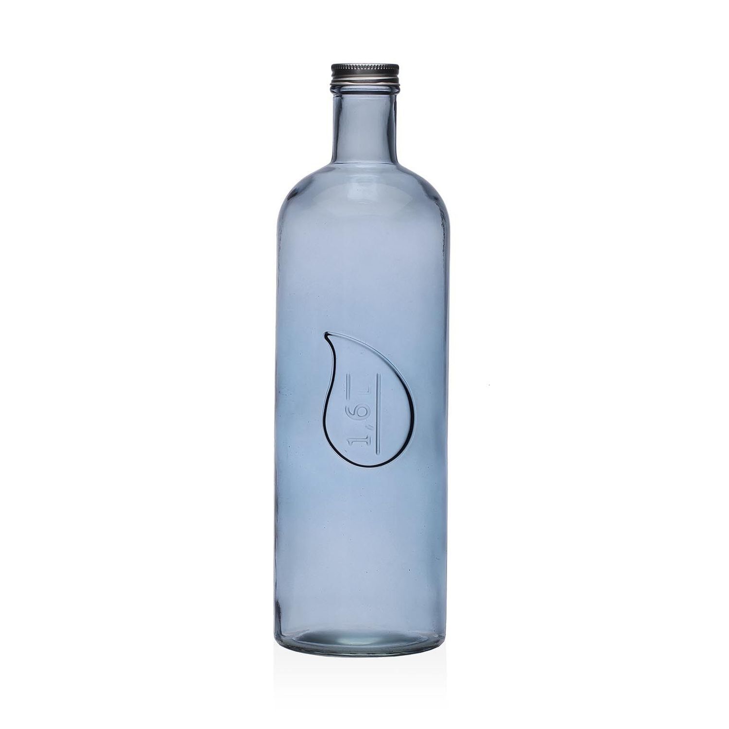 BOTELLA AGUA CRISTAL 1,6 LITROS AZUL