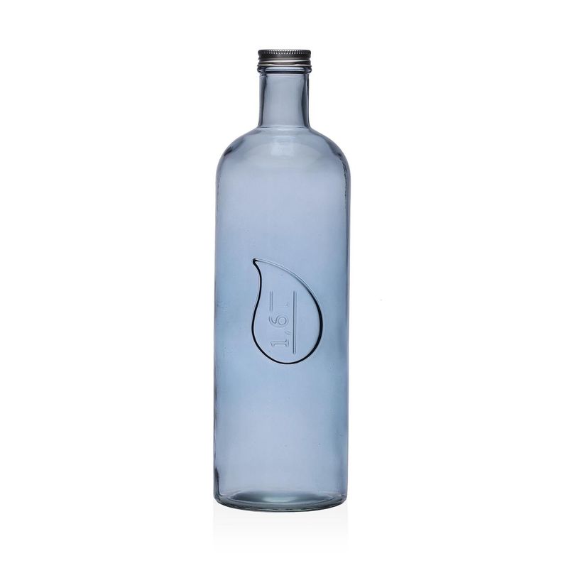 BOTELLA AGUA CRISTAL 1,6 LITROS AZUL